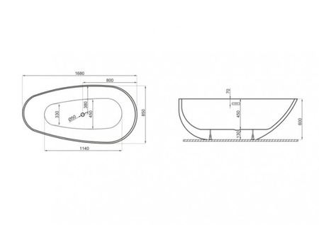 Wanna wolnostojąca 170x85 SHILA RÓŻ*