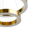 Lampa wisząca CIRCLE 2 40+60 cm - LED dwa ringi złoty połysk