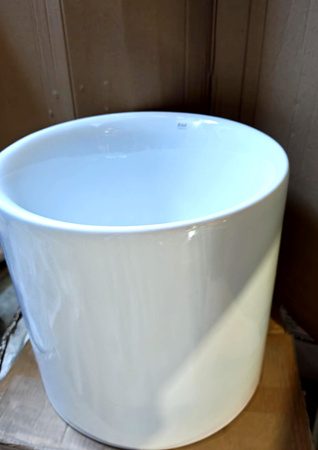 RAK Ceramics PETIT Umywalka nablatowa okrąg 36 X 34 cm biały Połysk z wadą