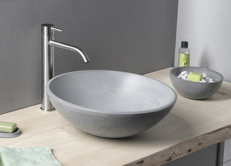 MINIMAL bateria umywalkowa wysoka, stal nierdzewna mat