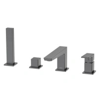 Bateria wannowa 4-otworowa, gun metal