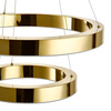 Lampa wisząca CIRCLE 2 40+60 cm - LED dwa ringi złoty połysk
