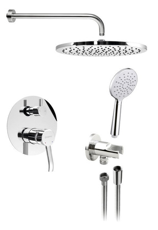 LUKA zestaw prysznicowy z baterią podtynkową, 2 wyjścia, chrom