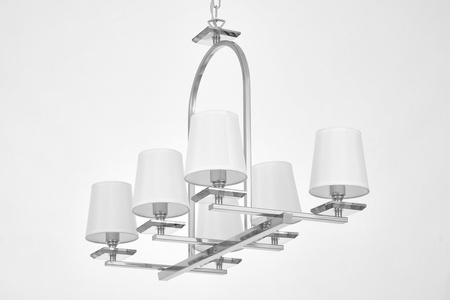 LAMPA WISZĄCA BIAŁO-CHROMOWANA LIMERA W6