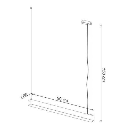 Lampa wisząca PINNE 90 czarna 4000K