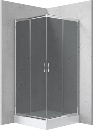 Kabina prysznicowa z brodzikiem kwadratowa 90 cm