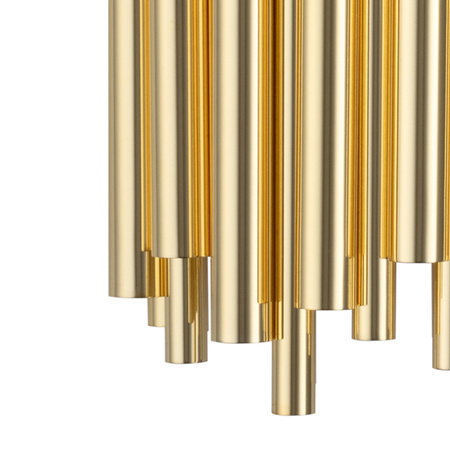Lampa ścienna TUBO GOLD 50 cm- nowoczesny metalowy kinkiet do salonu