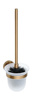 X-ROUND COPPER wisząca szczotka do WC, szkło mleczne, miedź mat