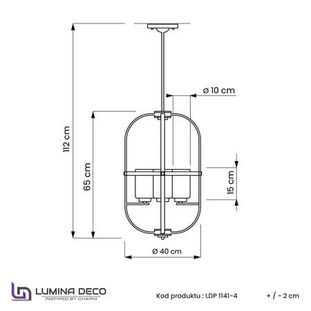 LAMPA WISZĄCA LOFT CZARNO-MOSIĘŻNA MONTEREY W4