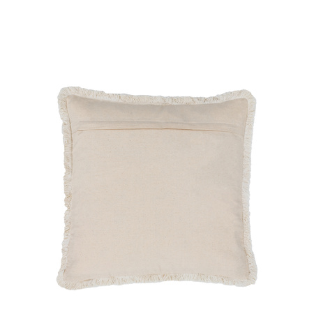 Woodleigh Fringe Cushion Stone 500x500mm