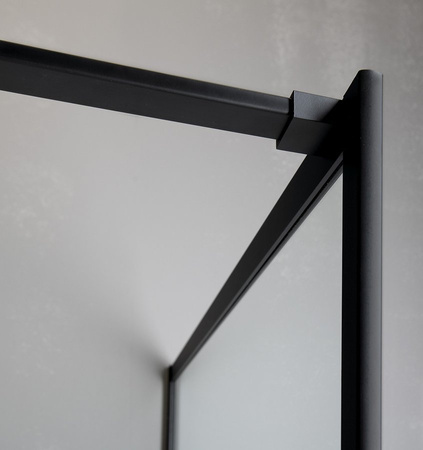 CURE BLACK walk-in 1400 mm, szkło czyste