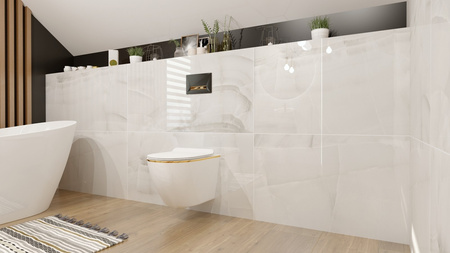 Miska wisząca WC z Deską Sofi Slim Gold Line