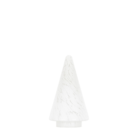 White Confetti Glass Tree Decoration 150x150x250mm