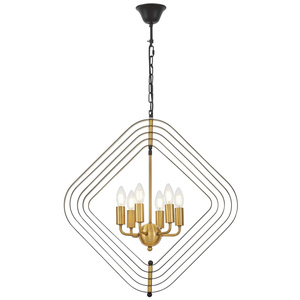 NOWOCZESNA LAMPA WISZĄCA CZARNO-MOSIĘŻNA ZEWA W6