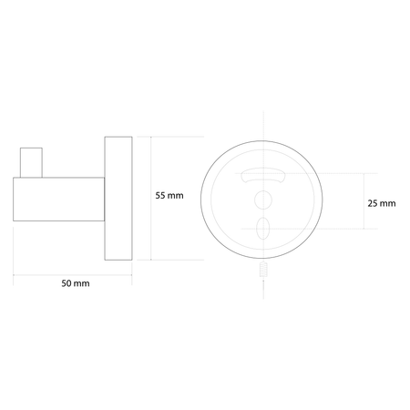 X-ROUND GOLD haczyk, złoto mat
