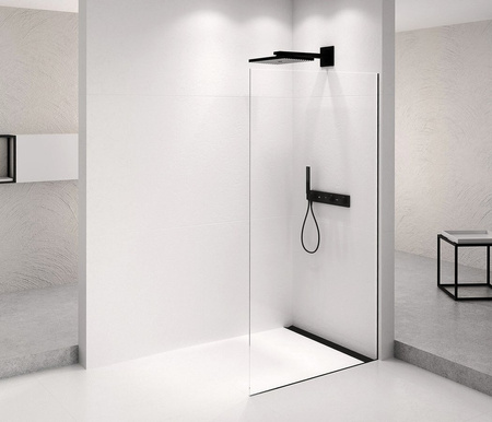 ARCHITEX BLACK MATT walk-in, 1062 mm, szkło czyste