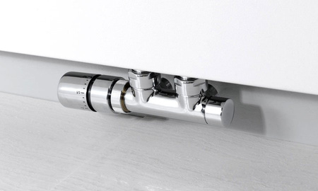 TWIN zestaw przyłączeniowy zespolony termostayczny, lewy, chrom