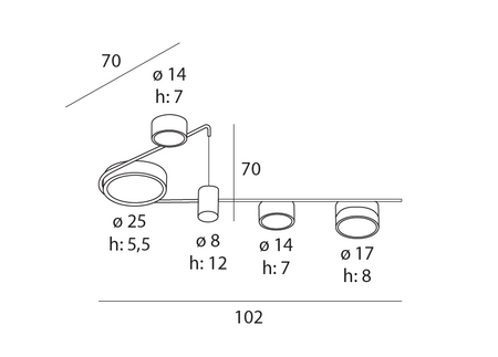 MAXLIGHT C0250 LAMPA SUFITOWA ZUMAIA II