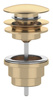 Odpływ umywalkowy, 5/4'', click-clack, duży grzybek, 10-65mm, złoto mat