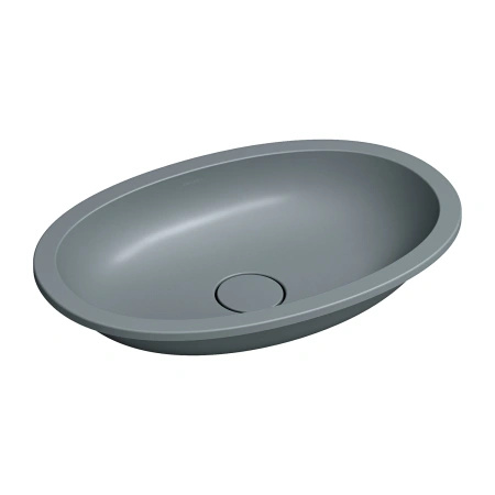 SHELL M+ umywalka podblatowa 54 x 34 cm, ash grey mat