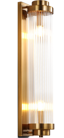 Lampa ścienna STELO 60 cm - kinkiet kryształowy LED, rama metalowa, złoty