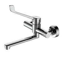 Bateria umywalkowa ścienna z dźwignią Medico, chrom