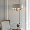 Highclere 3 Pendant Lght Chrome&Natural 350-1200mm