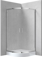 Kabina prysznicowa z brodzikiem półokrągła 80 cm