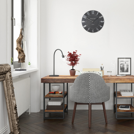 Mulberry Wall Clock Graphite Silver 12in