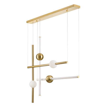 Lampa wisząca O-LINE L-4 - LED, 110 cm, mosiądz