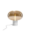 MAXLIGHT T0056 LAMPA STOŁOWA MOONSTONE AMBER GLASS + WHITE MARBLE