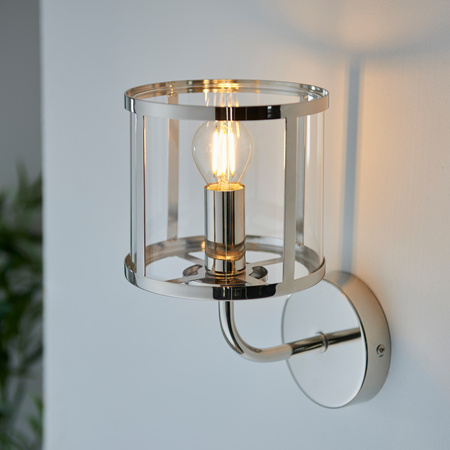Hopton 1 Wall Light Bright Nickel