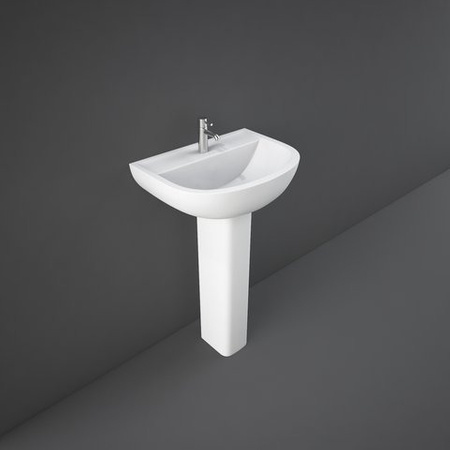 COMPACT Umywalka podwieszana 50x38 cm z otworem biały połysk 