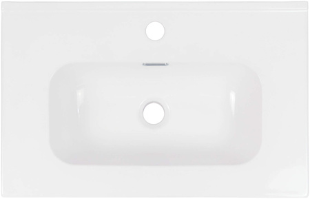 Umywalka ceramiczna wpuszczana z miejscem na baterię - 60 cm