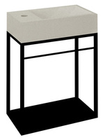 CREST wspornik pod umywalkę z półką 39,5x45x21,7cm, czarny mat