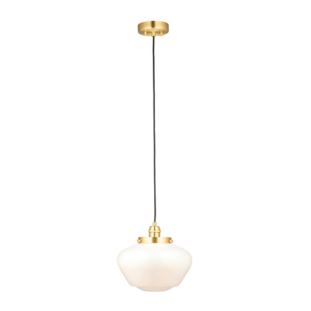 Camberley 1 Pendant Light Brass Opal Glass