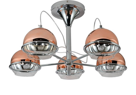 NOWOCZESNA LAMPA SUFITOWA PLAFON RÓŻOWO-ZŁOTY VERONI W5