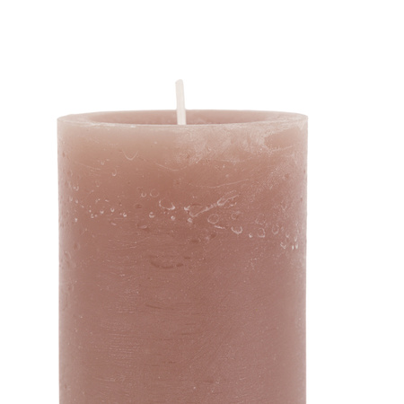 Pillar Candle Rustic Taupe (2pk) 70x70x130mm