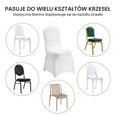 Zestaw 4 krzeseł bankietowych HERON + 4   pokrowce WEDING