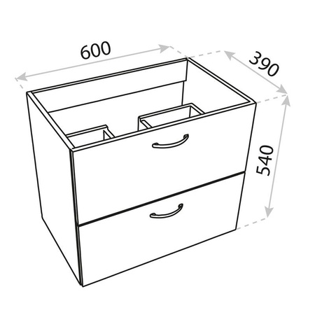 Szafka wisząca Basic Barato 600