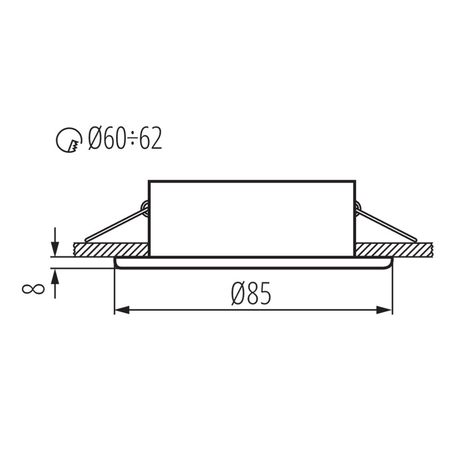 MARIN oświetlenie sufitowe,  ø 85mm, 10W, 12V, IP44, czarny mat