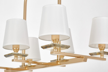 LAMPA WISZĄCA BIAŁO-ZŁOTA LIMERA W6