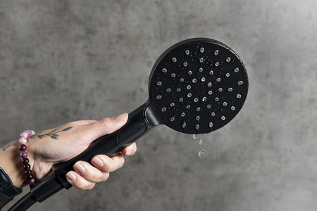 PAX zestaw prysznicowy z baterią dźwigniową, czarny mat