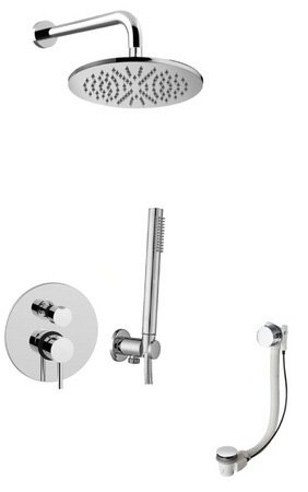 Zestaw wannowy podtynkowy z napełnieniem przez przelew-Paffoni/kolekcja Light