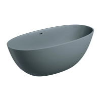 SHELL M+ wanna wolnostojąca z przelewem, 160 x 75 cm, ash grey mat
