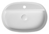 INFINITY OVAL umywalka ceramiczna nablatowa, 60x40cm, terrazzo