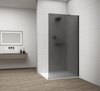 ESCA BLACK MATT jednoczęściowa kabina przysznicowa Walk-In, montaż przy ścianie, szkło mat dymione, 900 mm