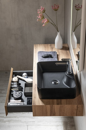 MORIAN szafka umywalkowa 120x14x48cm, dąb, prawa