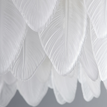 Lampa wisząca PIUMA 60 cm – biała, okrągła oprawa sufitowa