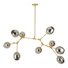 Lampa wisząca MODERN ORCHID-9 złoto szara 150 cm